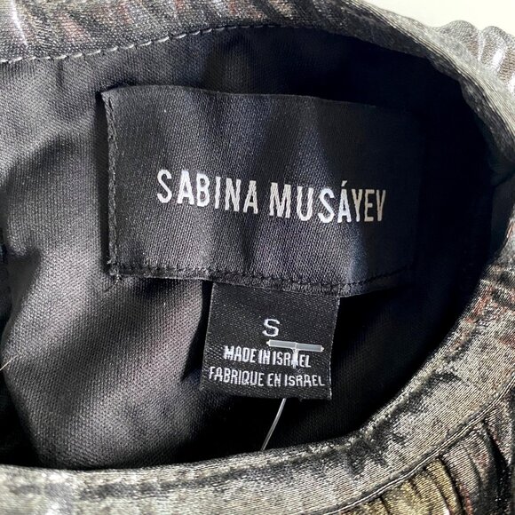 Sabina Musayev Gal Metallic Two-Tone Maxi Dress Sz S NWT Modern Contemporary - Picture 6 of 13